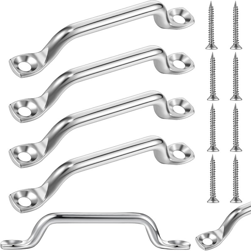 Yaocom Stainless Steel Footman Loop with Flat Head Tapping Screws Bimini Top Strap Footman Loop for Kayak, Boat - Image 1